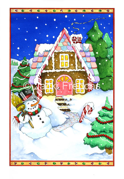 Gingerbread House & Snowman150dpi