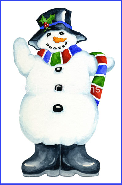 Snowman & scarf 150dpi
